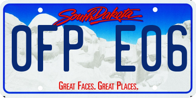 SD license plate 0FPE06