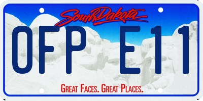 SD license plate 0FPE11