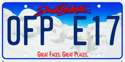 SD license plate 0FPE17