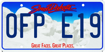 SD license plate 0FPE19