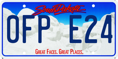 SD license plate 0FPE24