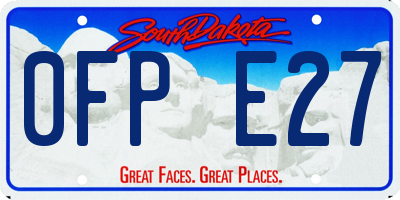 SD license plate 0FPE27