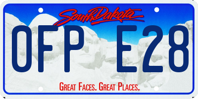 SD license plate 0FPE28