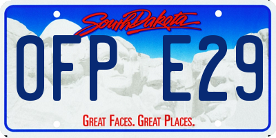 SD license plate 0FPE29