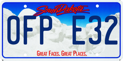SD license plate 0FPE32