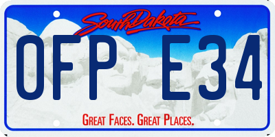 SD license plate 0FPE34