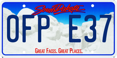 SD license plate 0FPE37