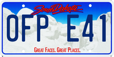 SD license plate 0FPE41