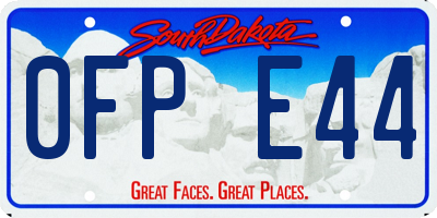 SD license plate 0FPE44