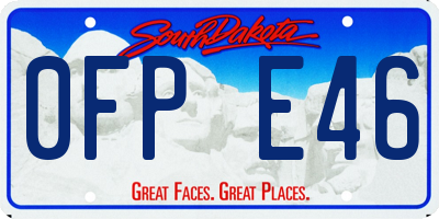 SD license plate 0FPE46