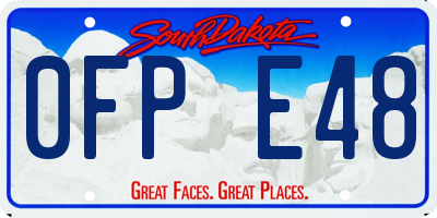 SD license plate 0FPE48