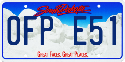 SD license plate 0FPE51