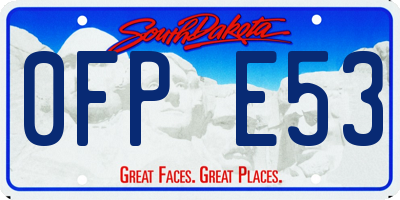 SD license plate 0FPE53
