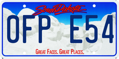 SD license plate 0FPE54