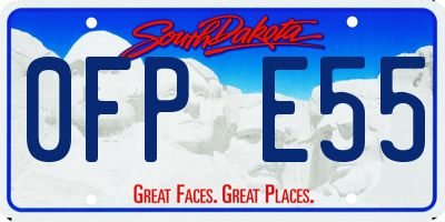 SD license plate 0FPE55
