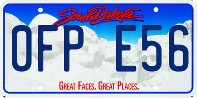 SD license plate 0FPE56
