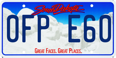 SD license plate 0FPE60