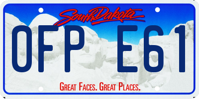 SD license plate 0FPE61