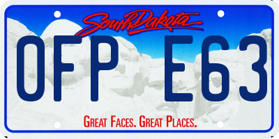 SD license plate 0FPE63