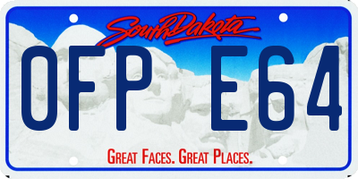 SD license plate 0FPE64