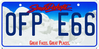 SD license plate 0FPE66