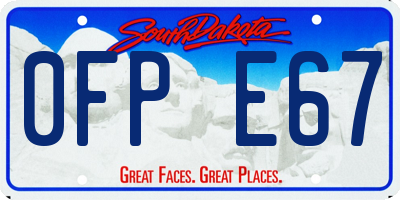 SD license plate 0FPE67