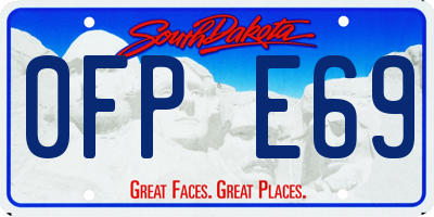 SD license plate 0FPE69