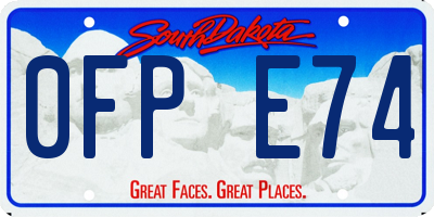 SD license plate 0FPE74