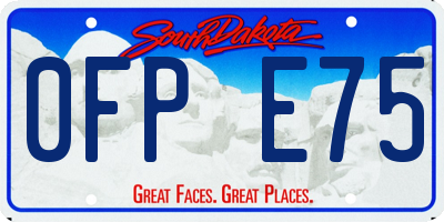SD license plate 0FPE75