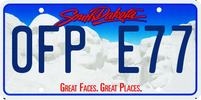SD license plate 0FPE77