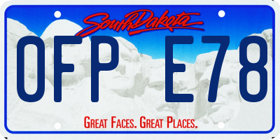 SD license plate 0FPE78