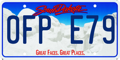 SD license plate 0FPE79