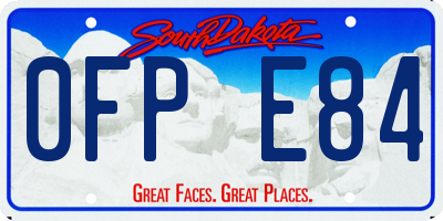 SD license plate 0FPE84