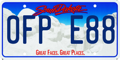 SD license plate 0FPE88