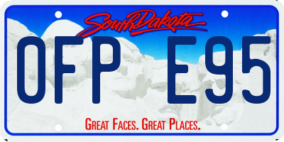 SD license plate 0FPE95