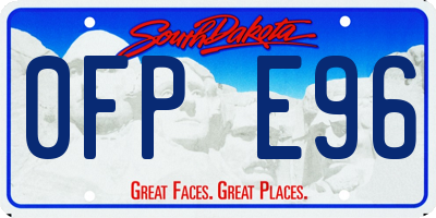 SD license plate 0FPE96