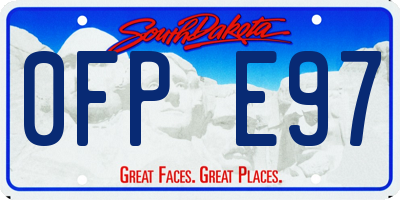 SD license plate 0FPE97