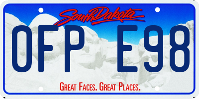 SD license plate 0FPE98