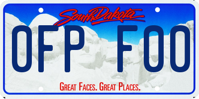 SD license plate 0FPF00