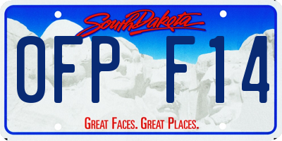 SD license plate 0FPF14