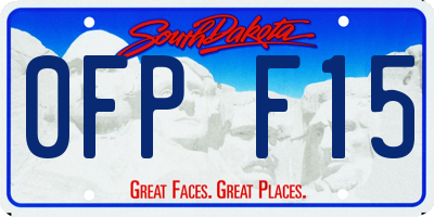 SD license plate 0FPF15