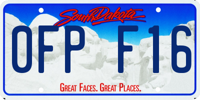 SD license plate 0FPF16