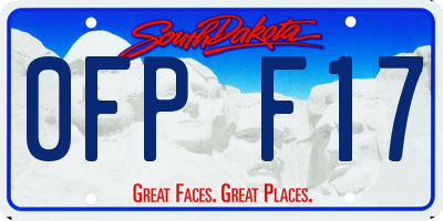 SD license plate 0FPF17