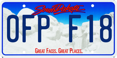 SD license plate 0FPF18