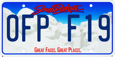 SD license plate 0FPF19