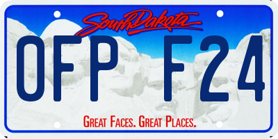 SD license plate 0FPF24