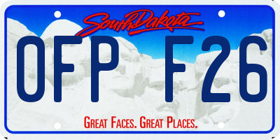 SD license plate 0FPF26