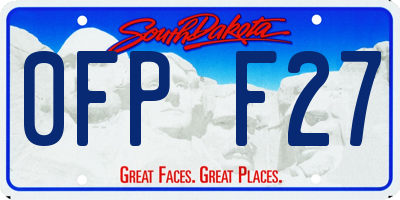 SD license plate 0FPF27