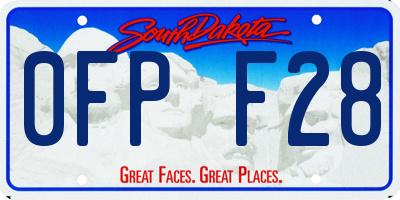 SD license plate 0FPF28