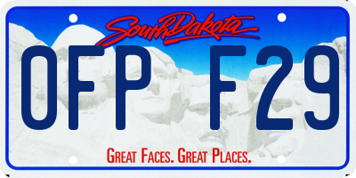 SD license plate 0FPF29